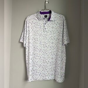 NWOT U Suck at Golf Transfusion Golf Polo Men’s XL White Collared